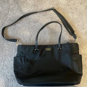 Kate Spade solid black baby bag